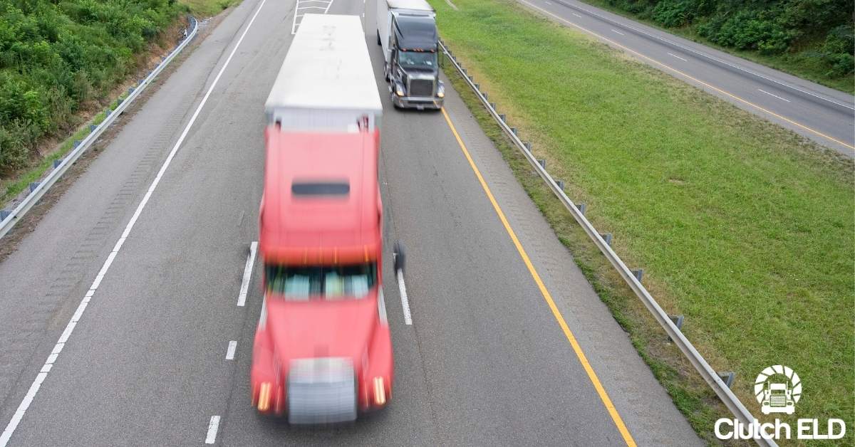 trucks on the highway with drivers who are learning how to get the most out of their ELD